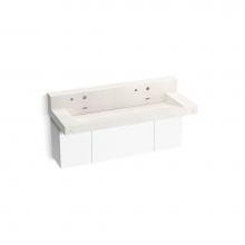 Kohler 81027-BPW-KCR - Constellation™ 60'' wall-mount trough lavatory system with backsplash
