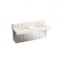 Kohler 81025-BSS-KCR - Constellation™ 60'' wall-mount basin lavatory system with backsplash