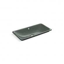 Kohler 20212-P5-FT - Iron Plains® Trough Rectangle Drop-in/undermount vessel bathroom sink with Iron Black painted