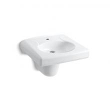 Kohler 1999-1N-0 - Brenham™ Wall-mount or concealed carrier arm mount commercial bathroom sink with single faucet h