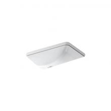 Kohler 2214-G-0 - Ladena® 21'' rectangular undermount bathroom sink with glazed underside, no overflo
