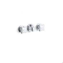 Kohler 8040-2A-CP - Triton® Shelf-back commercial bathroom sink faucet with pop-up drain and standard handles