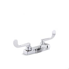 Kohler 7404-5N-CP - Triton® 0.5 gpm centerset commercial bathroom sink faucet with wristblade lever handles, drai