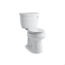Kohler 3851-UR-0 - Cimarron® Comfort Height® Two-piece round-front 1.28 gpf chair height toilet with right-