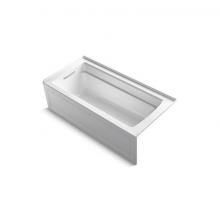 Kohler 1949-GHLAW-0 - Archer® 66'' x 32'' alcove Heated BubbleMassage™ air bath with Bask
