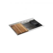Kohler RH23374-4PC-NA - Lyric® Workstation 33'' top-/undermount single-bowl kitchen sink