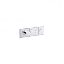 Kohler 26347-9-AF - Anthem® Three-outlet recessed mechanical thermostatic valve control