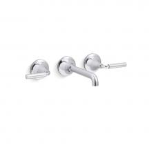 Kohler T26439-4-CP - Tone™ Wall-mount bathroom sink faucet trim, 1.2 gpm