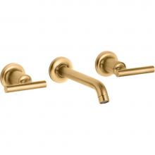 Kohler T14413-4-2MB - Purist® Wall-mount bathroom sink faucet trim with Lever handles, 1.2 gpm