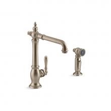 Kohler 99265-BV - Artifacts® Single-handle kitchen sink faucet with side sprayer