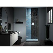 Kohler 27589-10L-SHP - Components™ Frameless pivot shower door, 71-9/16'' H x 33-5/8 - 34-3/8'' W,