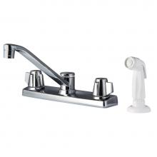 Pfister G135-5000 - G135-5000 - Chrome - Two Handle Kitchen Faucet with Spray