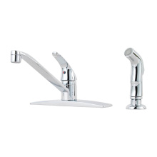 Pfister G134-4444 - Pfirst Series 1-Handle Kitchen Faucet with Side Spray in Polished Chrome