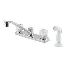 Pfister G135-4100 - Pfirst Series 2-Handle Kitchen Faucet with White Side Spray in Polished Chrome