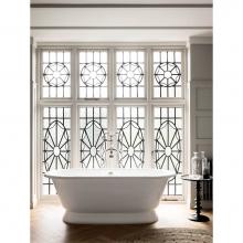 Victoria And Albert YOR-N-SW-OF + YOR-B-SW - York freestanding tub with overflow. ENGLISHCAST®