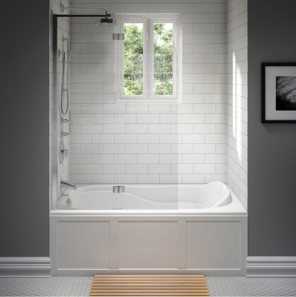 DAPHNE bathtub 32x60 with Tiling Flange, Left drain, Whirlpool, White