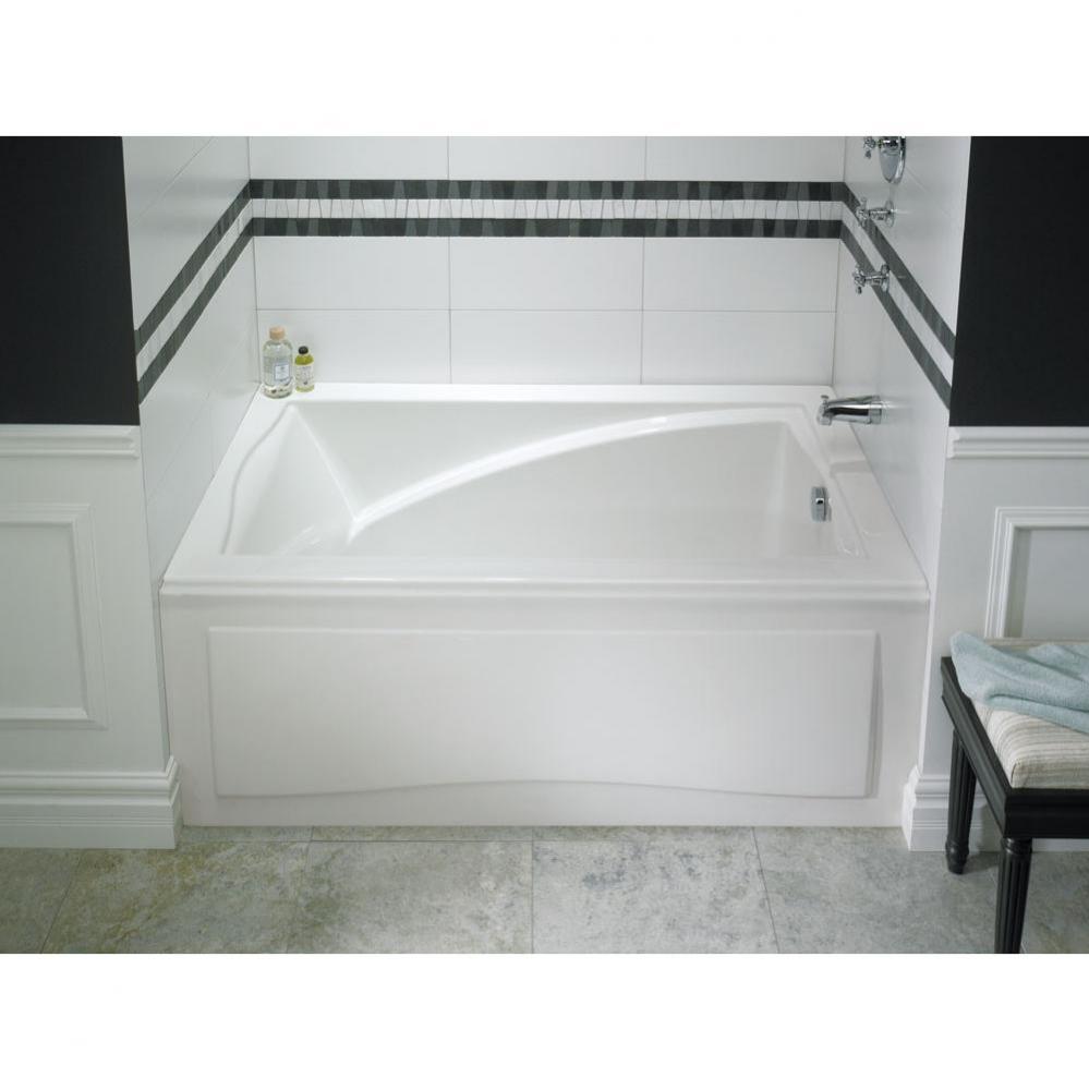 DELIGHT bathtub 32x60 with Tiling Flange and Skirt, Left drain, Whirlpool, White