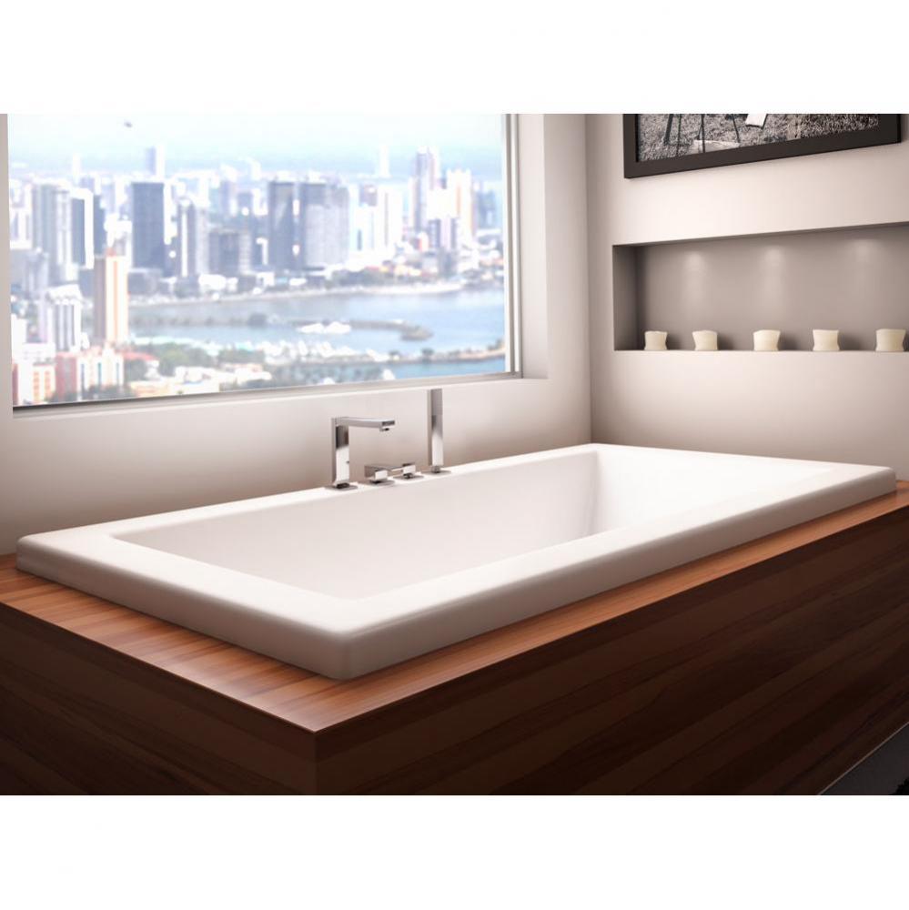 ZEN bathtub 34x66 with armrests and 3'' top lip, Whirlpool/Mass-Air, White