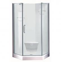 Neptune 20.11438.1030.23 - MAYA shower 38x38 1 Piece, Neo-angle, Ice gray