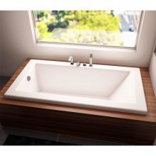 Neptune 220148-000-001-000 - Zen 7232 Acrylic Drop-In End Drain Bathtub with 1 in. Deck in White