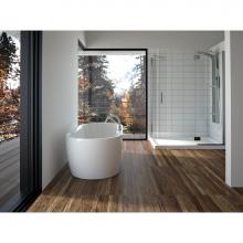 Neptune 220015-C-126-001 - Berlin F1 3260 AFR Acrylic Freestanding Center Drain Mass-Air Bathtub in White