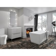 Neptune 220036-C-125-001 - London F1 3060 AFR Acrylic Freestanding Center Drain Activ-Air Bathtub in White