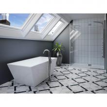 Neptune 220044-C-125-001 - Prague F1 3266 AFR Acrylic Freestanding Center Drain Activ-Air Bathtub in White