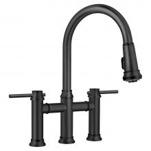Blanco Canada 443024 - Empressa Pull-Down Dual-Spray Bridge Faucet - Matte Black