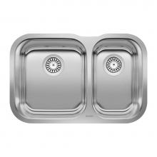 Blanco Canada 400006 - Essential 27'' 70/30 Double Bowl Undermount Stainless Steel Kitchen Sink