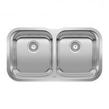 Blanco Canada 400008 - Essential 31'' 50/50 Double Bowl Undermount Stainless Steel Kitchen Sink