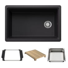 Blanco Canada 403876 - Inteos SILGRANIT 30'' Single Bowl Reversible Undermount Workstation Kitchen Sink - Coal