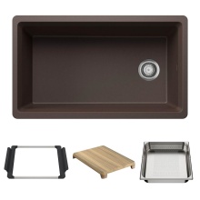 Blanco Canada 403889 - Inteos SILGRANIT 33'' Single Bowl Reversible Undermount Workstation Kitchen Sink - Cafe