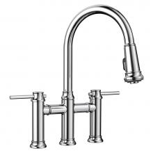 Blanco Canada 442504 - Empressa Pull-Down Dual-Spray Bridge Faucet - Chrome
