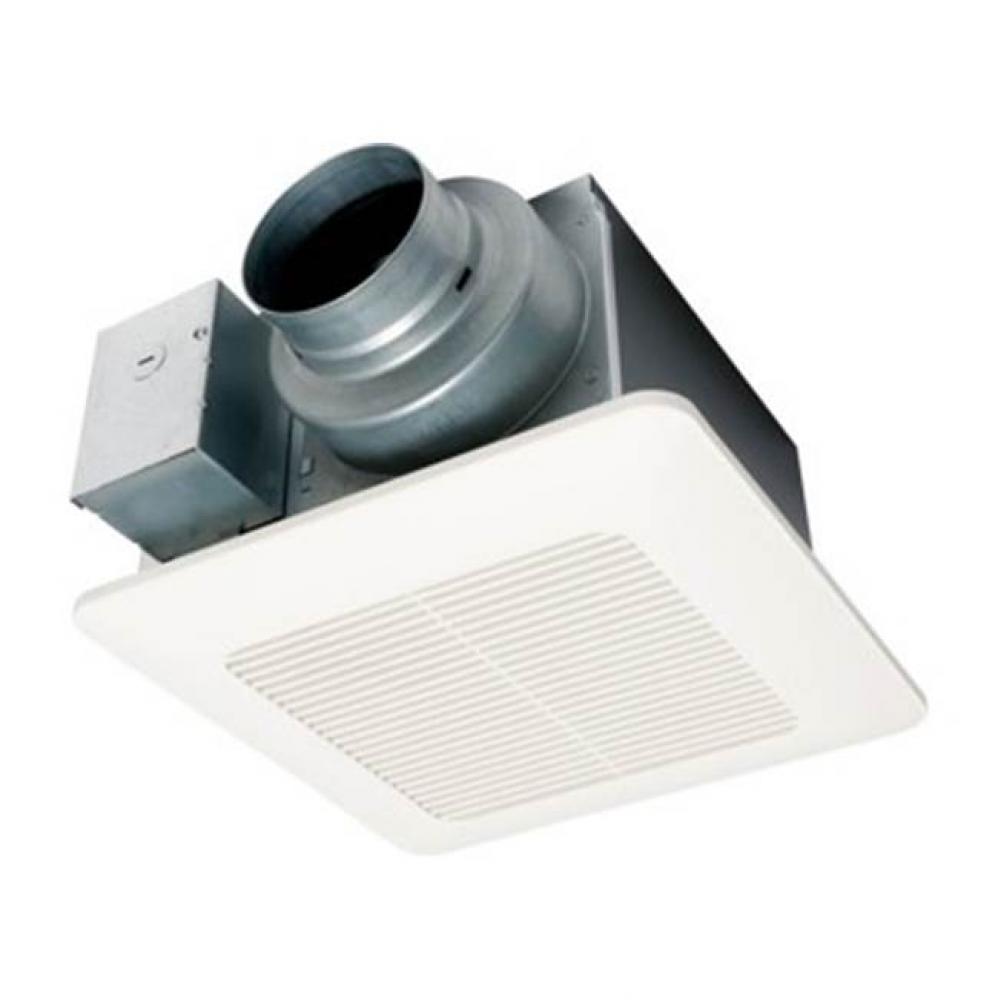 WisperCeiling DC  Housing Depth 7.38'' 50-80-110 CFM: DC Motor, 10.6 Watts, 10.4CFM/Watt