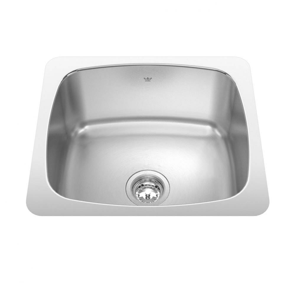 Kindred Utility Collection 20.13-in LR x 18.13-in FB Undermount Single Bowl Stainless Steel Laundr