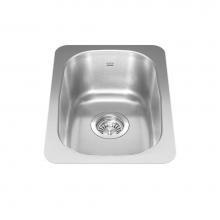 Kindred Canada NS1813U/7 - Reginox 12.38-in LR x 18.13-in FB Undermount Single Bowl Stainless Steel Hospitality Sink