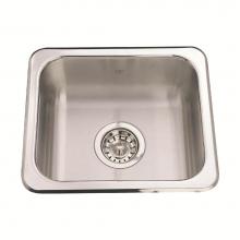 Kindred Canada QS1315/6 - Kindred Utility Collection15.13-in LR x 13.13-in FB Drop In Single Bowl Stainless Steel Hospitalit