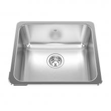 Kindred Canada QSA1820/8 - Steel Queen 20.13-in LR x 18.13-in FB Drop In Single Bowl Stainless Steel Kitchen Sink