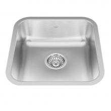 Kindred Canada QSUA1616/6 - Steel Queen 15.75-in LR x 15.75-in FB Undermount Single Bowl Stainless Steel Hospitality Sink