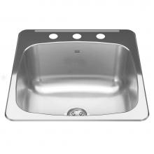 Kindred Canada RSL2020/10/3 - Reginox 20.13-in LR x 20.56-in FB Drop In Single Bowl 3-Hole Stainless Steel Laundry Sink