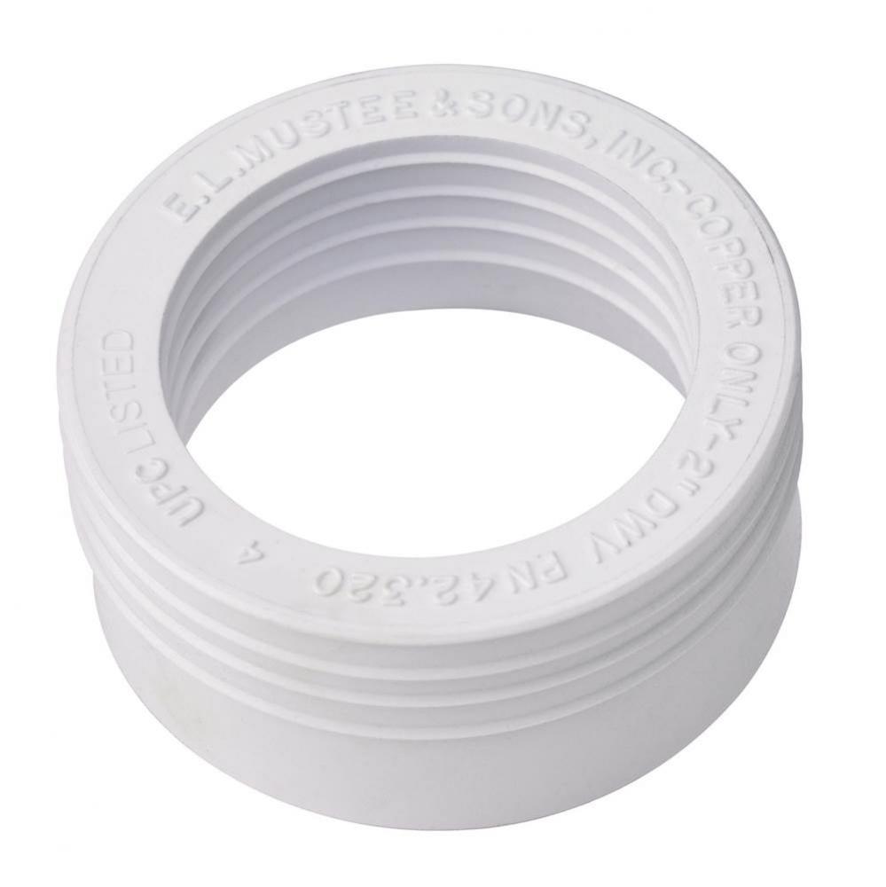 Shower Drain Seal, 2'', PVC, For Copper Pipe, White