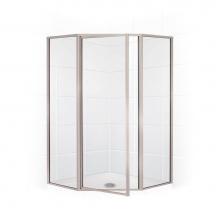 Mustee And Sons 38.752 - Neo Angle Shower Enclosure with Clear Glass, 38'', Brushed Nickel