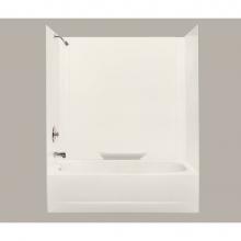 Mustee And Sons 350BN - Durawall Bathtub Wall, Fiberglass, Bone, 3 Piece