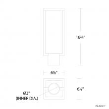 Modern Forms Canada PM-W1417-30-BK - Ledge Outdoor Post Light
