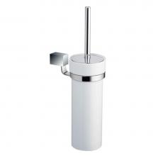 LaLoo Canada 3500SBMC - Square Wall Bracket for Toilet Brush Holder - Matte Black & Chrome