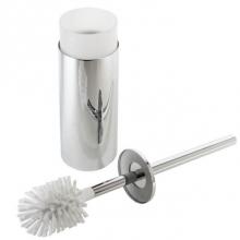 LaLoo Canada 9301MG - Round Bowl Brush and Holder - Matte Black & Brushed Gold