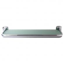 LaLoo Canada W6587C - Wynn Single Glass Shelf - Chrome