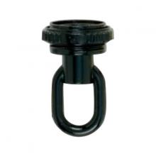 Satco Products Inc. 90/2421 - 1/8 IP Screw Collar Loop With Ring; 25lbs Max; Glossy Black Finish