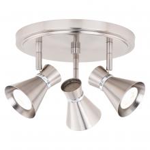 Vaxcel International C0219 - Alto 3L LED Directional Ceiling Light Brushed Nickel and Chrome
