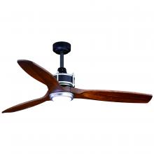 Vaxcel International F0057 - Curtiss 52-in LED Ceiling Fan Matte Black and Brushed Silver